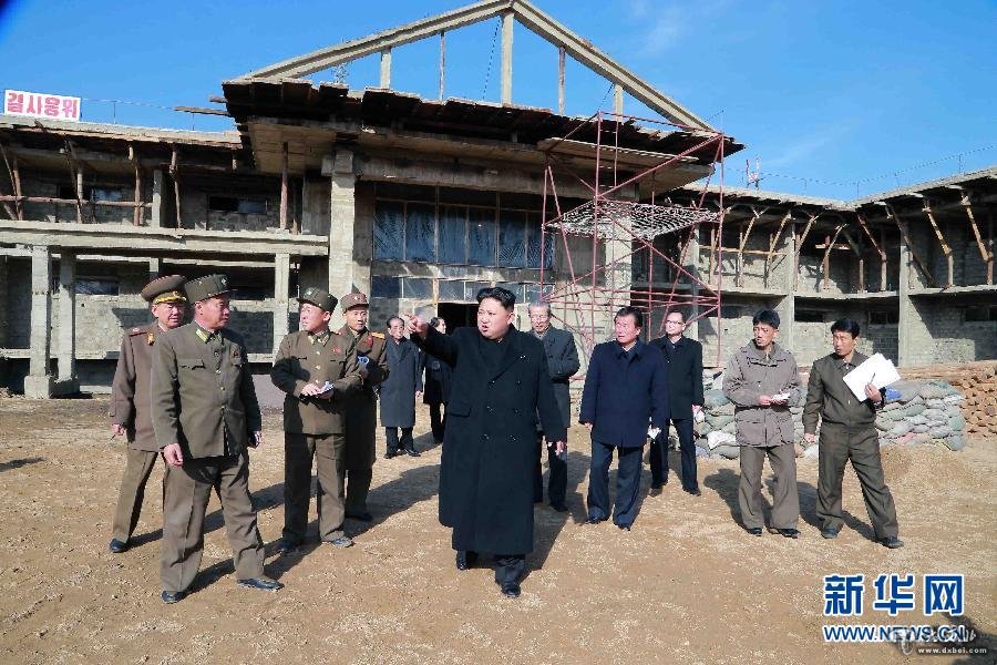 金正恩视察平壤市养老院建设工程