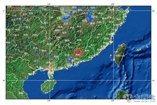 广东省河源市东源县发生4.8级地震