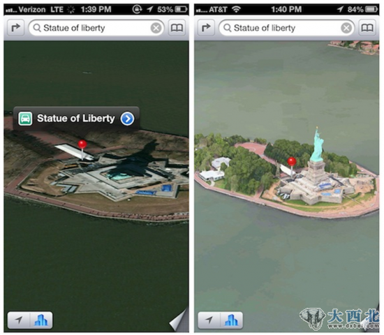 自由女神像重新出现了修正后的地图上